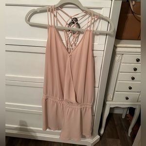 Naked Zebra tan romper